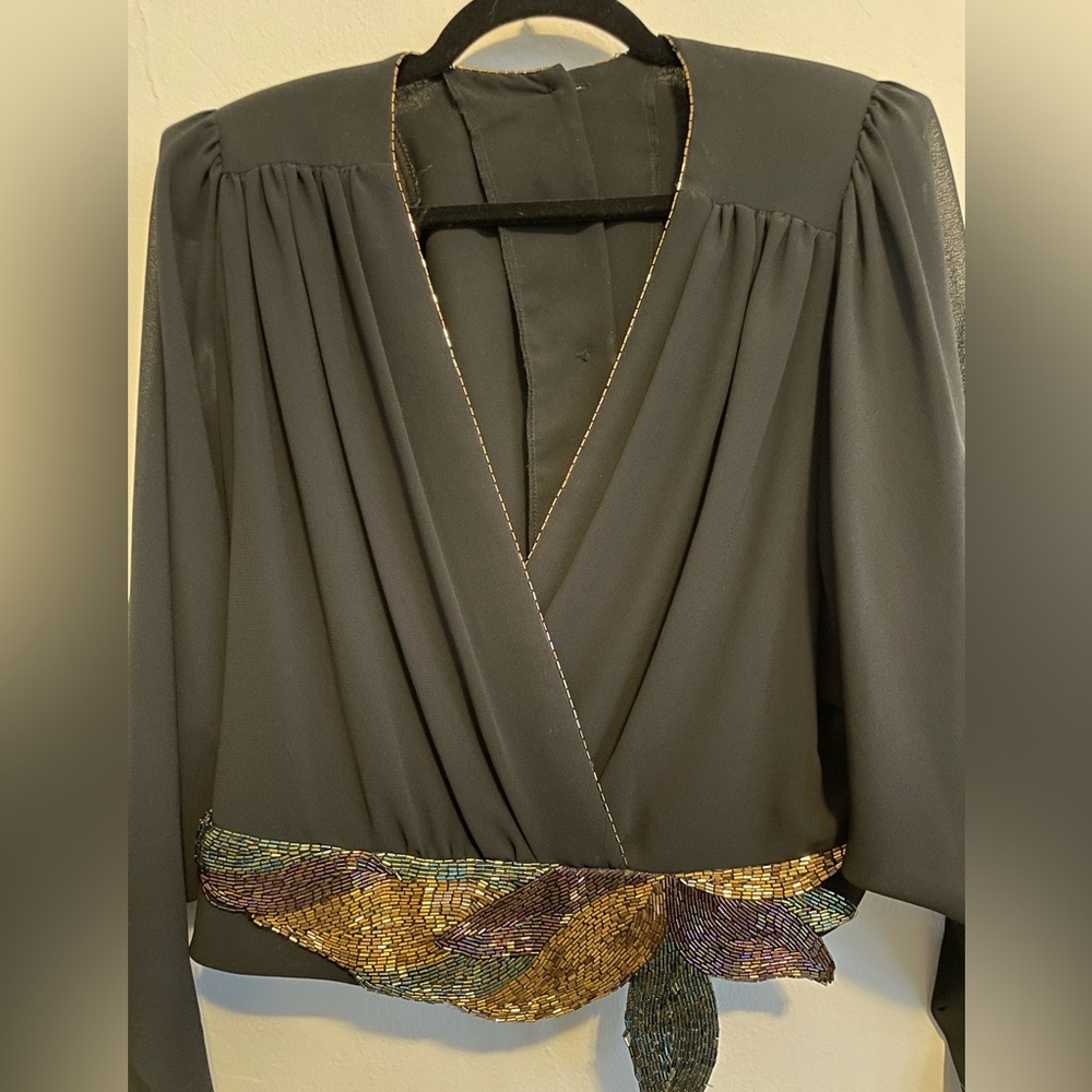 Vintage Denise Fashions 1980s Blouse | Size M/L
